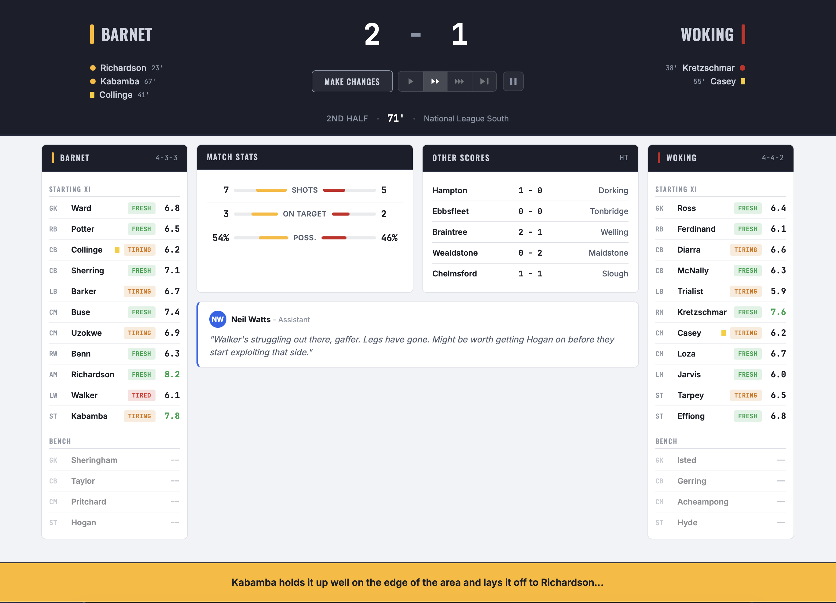 NLFM matchday — Barnet 2-1 Woking