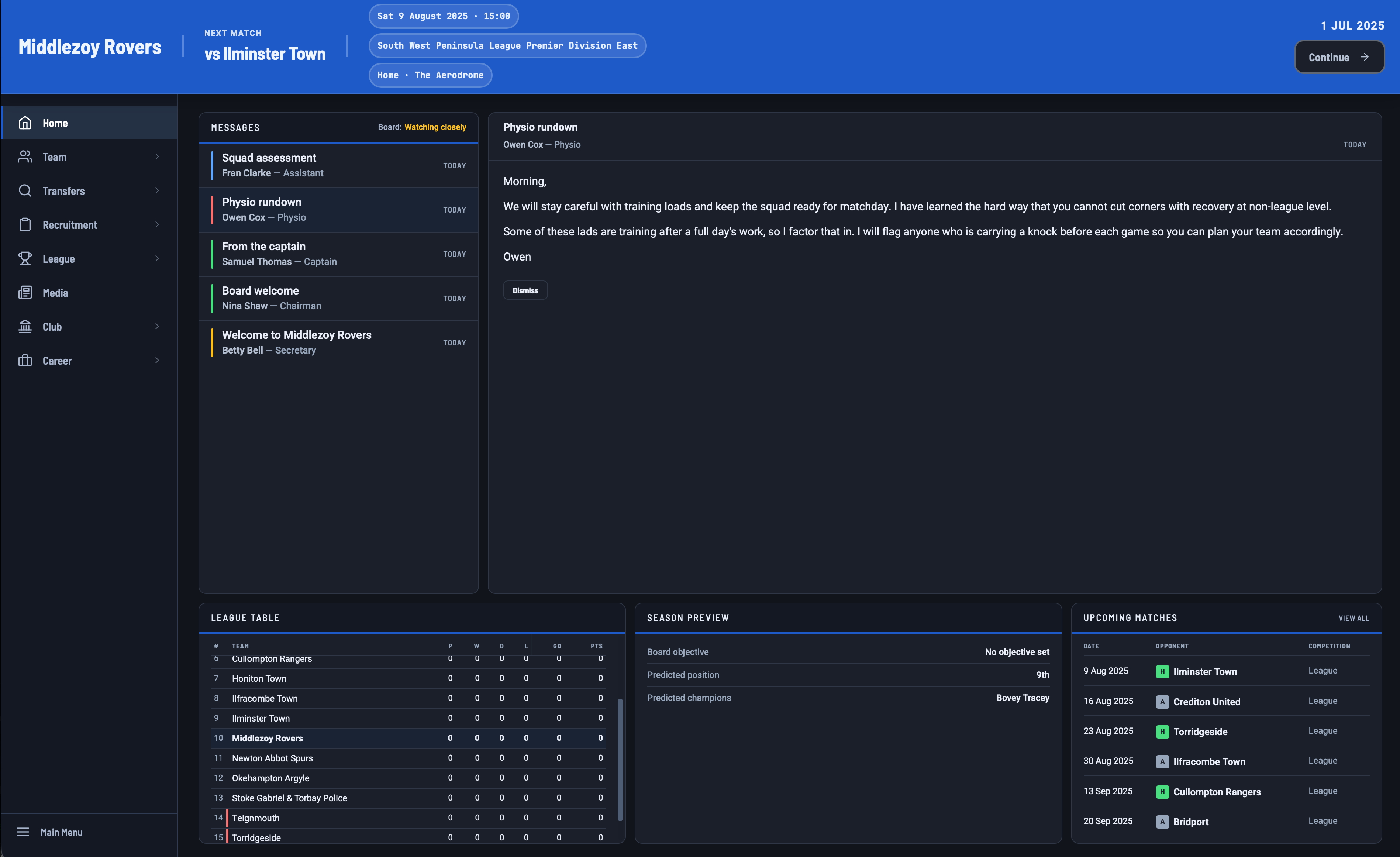 Inbox - Middlezoy Rovers
